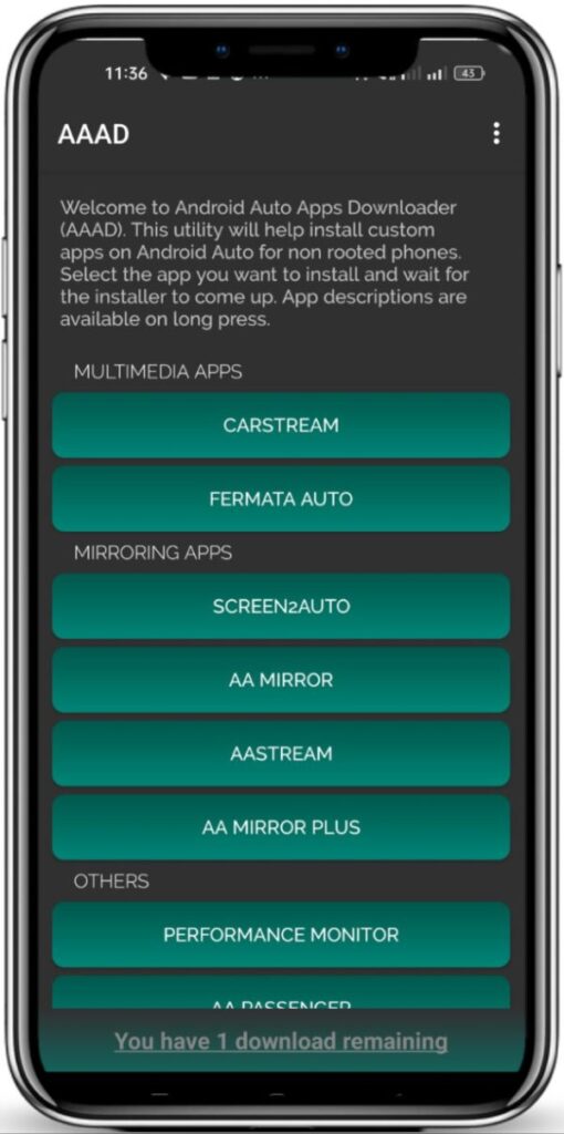 AAAD APK home